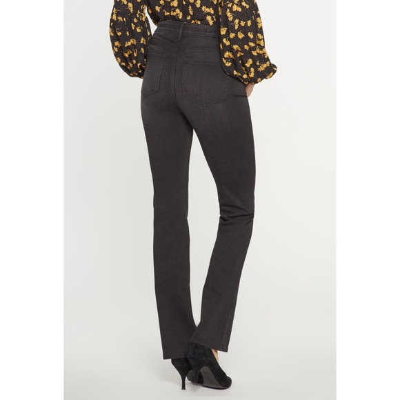 NYDJ Black High Rise Slim Bootcut Stretch Denim Jeans in Legend 10 - Picture 2 of 8